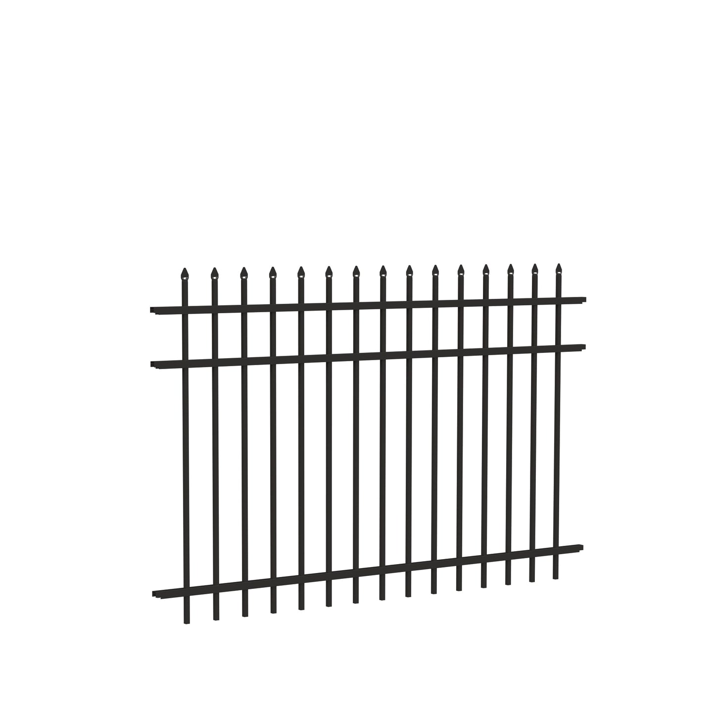 Marble Harbor Series - Fence Panel - 4' x 6'-Aluminum Fence Panels-ActiveYards-Black-FenceCenter