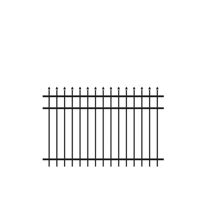 Marble Harbor Series - Fence Panel - 4' x 6'-Aluminum Fence Panels-ActiveYards-Black-FenceCenter
