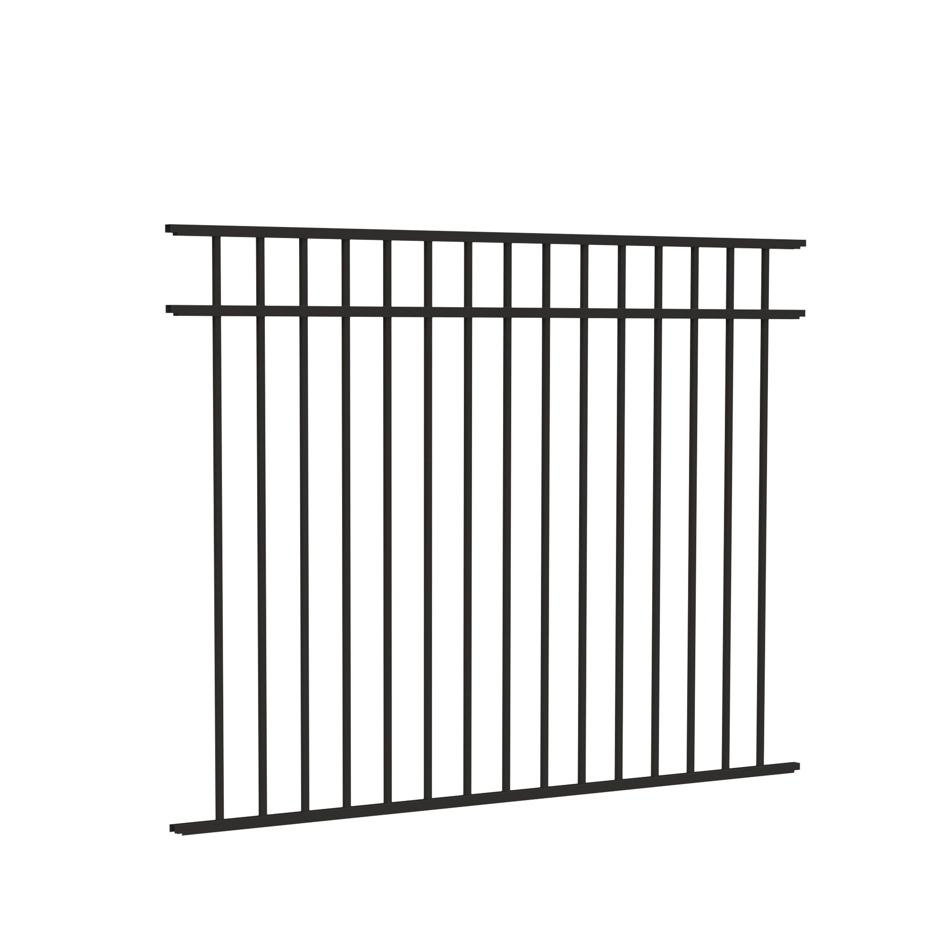 Granite DR Harbor Series - Fence Panel - 4½' x 6' Drop Rail-Aluminum Fence Panels-ActiveYards-FenceCenter