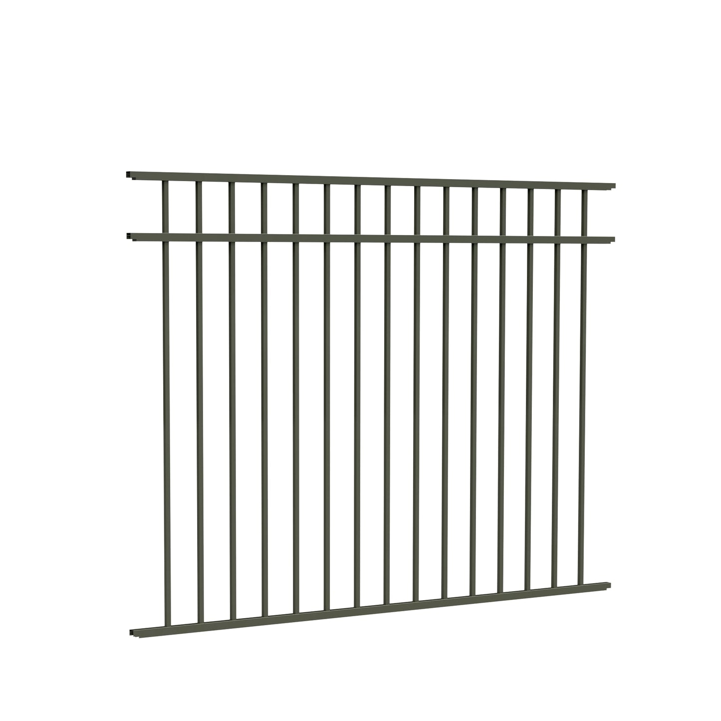 Granite DR Harbor Series - Fence Panel - 4½' x 6' Drop Rail-Aluminum Fence Panels-ActiveYards-FenceCenter