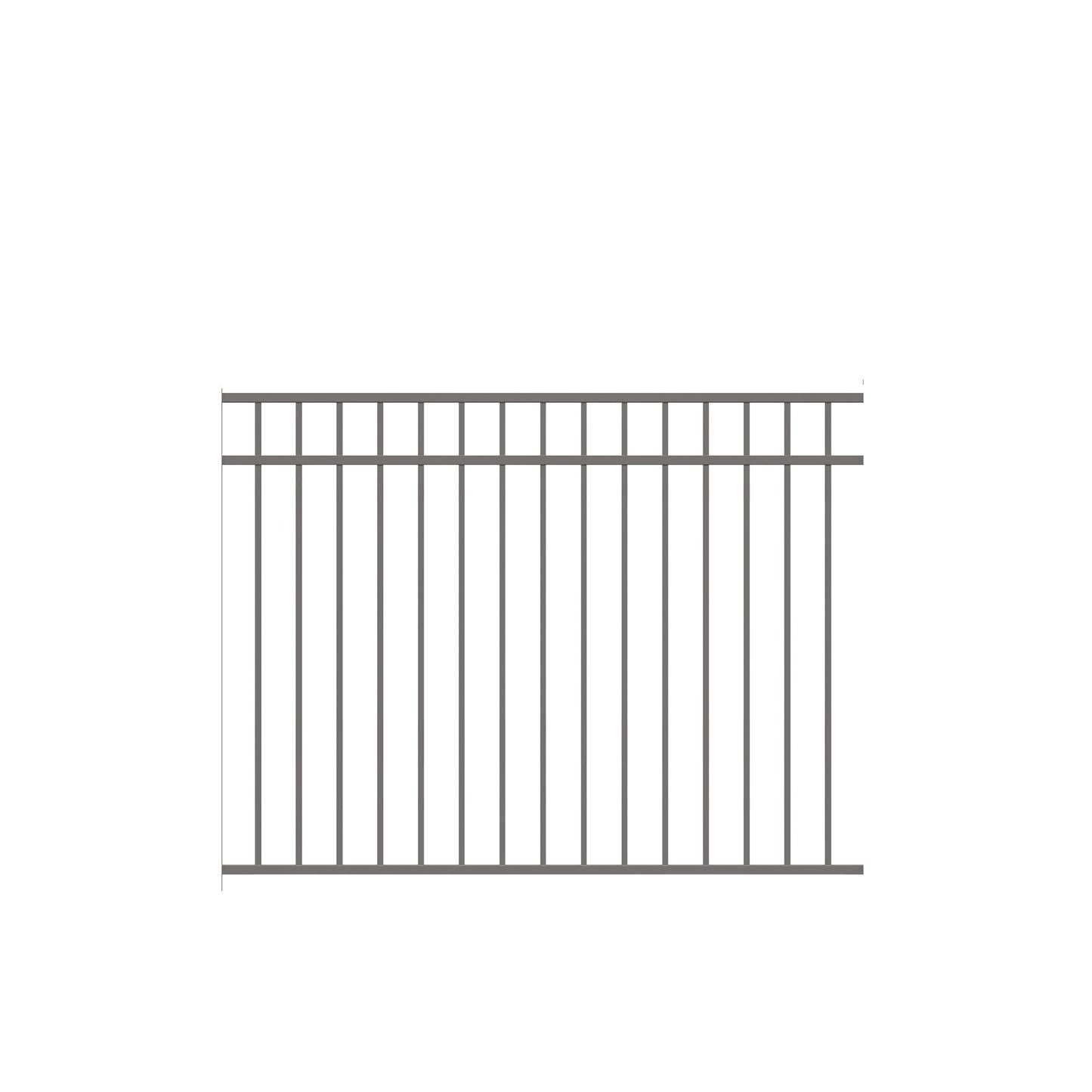 Granite DR Harbor Series - Fence Panel - 4½' x 6' Drop Rail-Aluminum Fence Panels-ActiveYards-FenceCenter