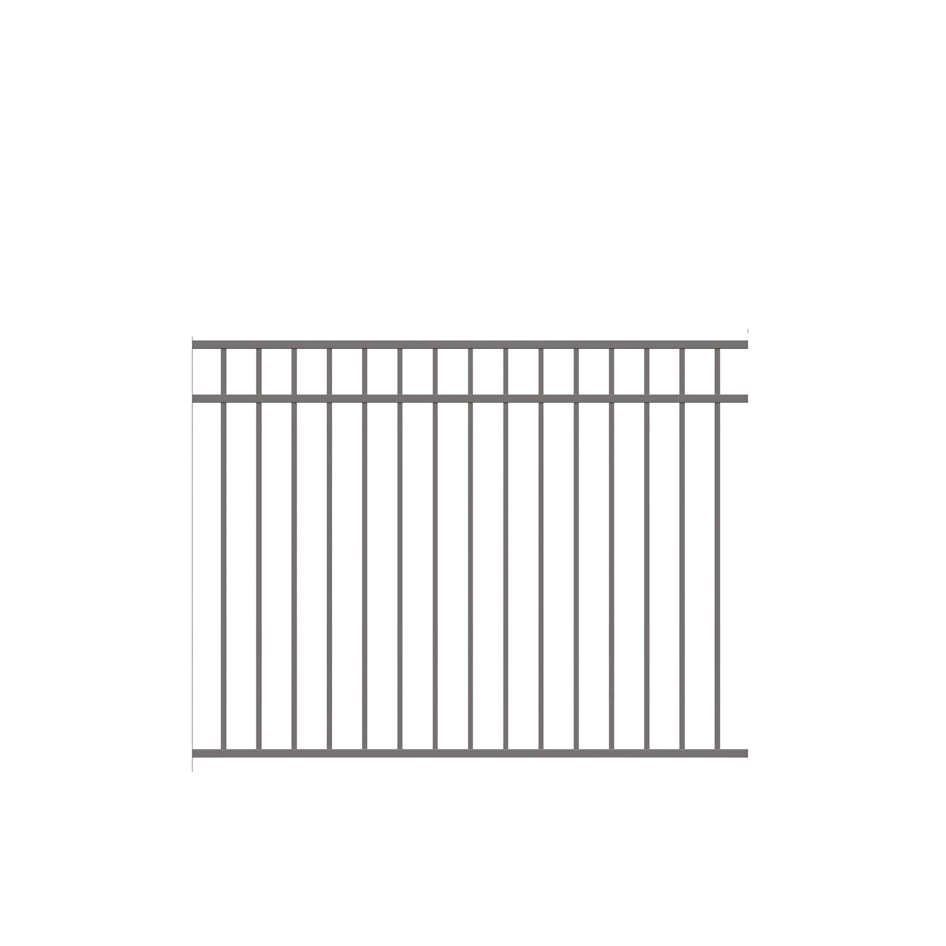 Granite DR Harbor Series - Fence Panel - 4½' x 6' Drop Rail-Aluminum Fence Panels-ActiveYards-FenceCenter