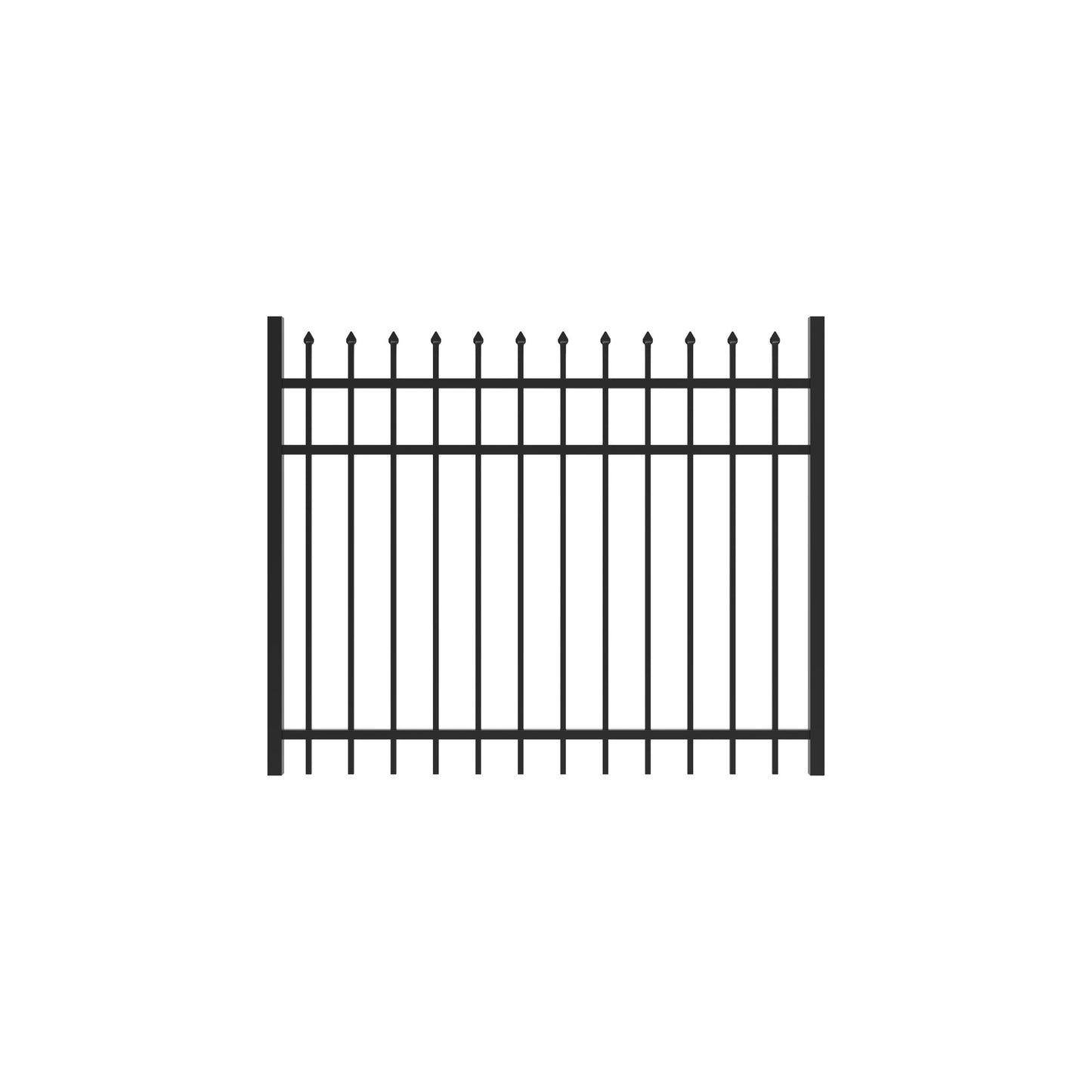 Marble Harbor Series - Straight Gate - 4' x 5'-Aluminum Fence Gates-ActiveYards-Black-FenceCenter