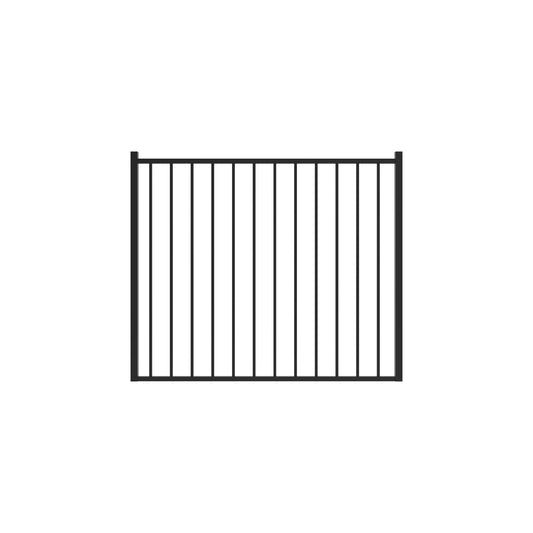 Bedrock Harbor Series - Straight Gate - 4' x 5'-Aluminum Fence Gates-ActiveYards-Black-FenceCenter