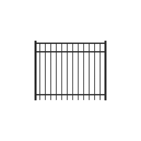 Granite Harbor Series - Straight Gate - 4' x 5'-Aluminum Fence Gates-ActiveYards-Black-FenceCenter