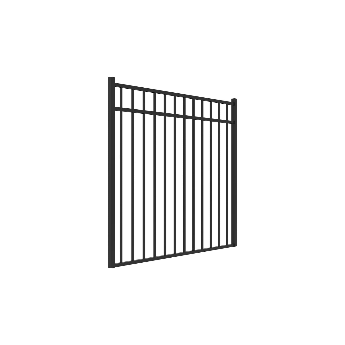 Granite DR Harbor Series - Straight Gate - 4½' x 5'-Aluminum Fence Gates-ActiveYards-Black-FenceCenter