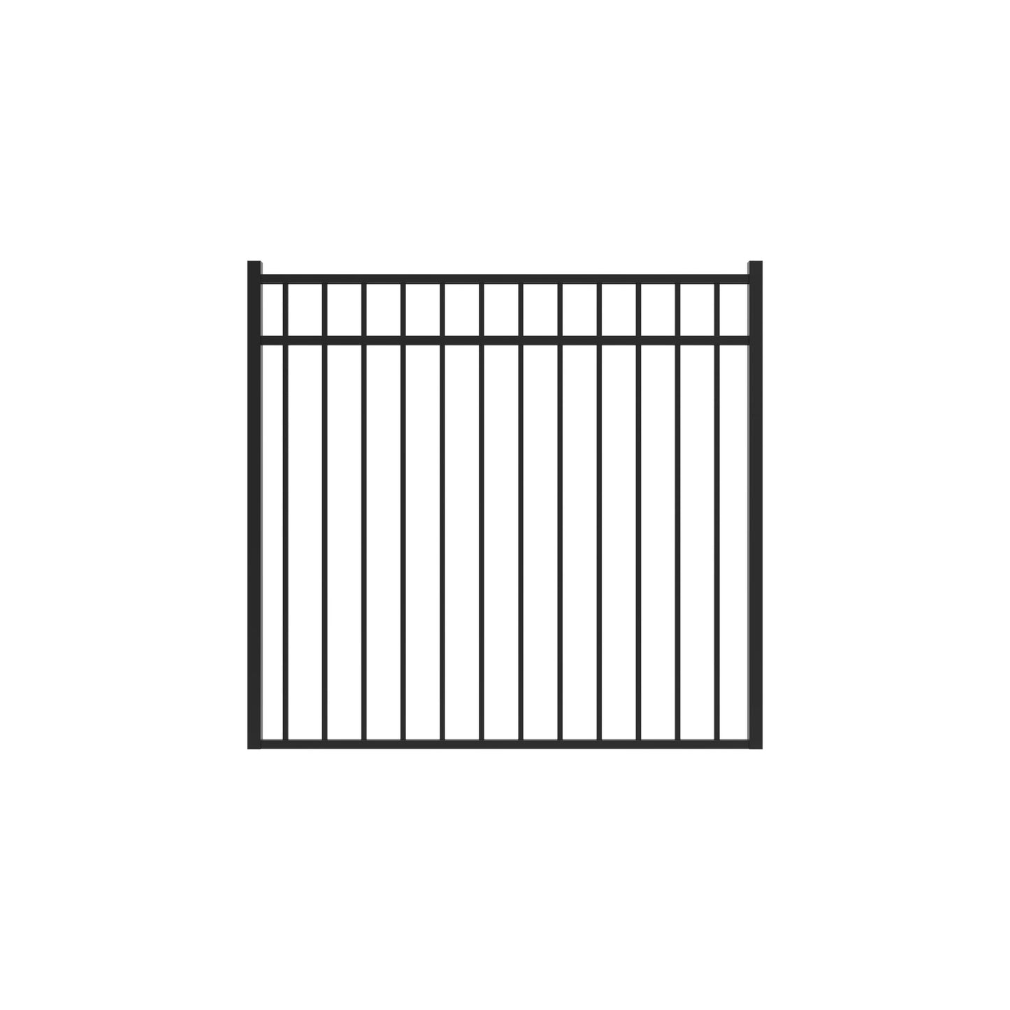 Granite DR Harbor Series - Straight Gate - 4½' x 5'-Aluminum Fence Gates-ActiveYards-Black-FenceCenter