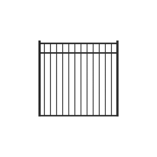Granite DR Harbor Series - Straight Gate - 4½' x 5'-Aluminum Fence Gates-ActiveYards-Black-FenceCenter