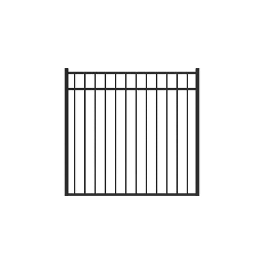 Granite DR Harbor Series - Straight Gate - 4½' x 5'-Aluminum Fence Gates-ActiveYards-Black-FenceCenter