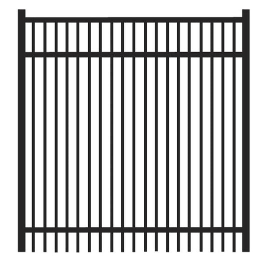 Travertine Harbor Series - Straight Gate - 4' x 4'-Aluminum Fence Gates-ActiveYards-Black-FenceCenter