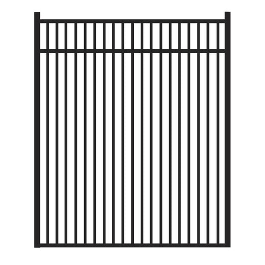 Travertine Harbor Series - Straight Gate - 4½' x 4'-Aluminum Fence Gates-ActiveYards-Black-FenceCenter