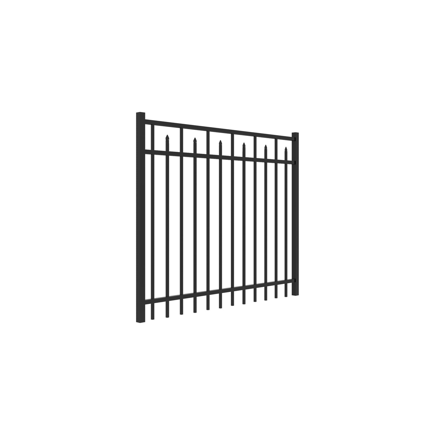 Amethyst Harbor Series - Straight Gate - 4' x 5'-Aluminum Fence Gates-ActiveYards-Black-FenceCenter