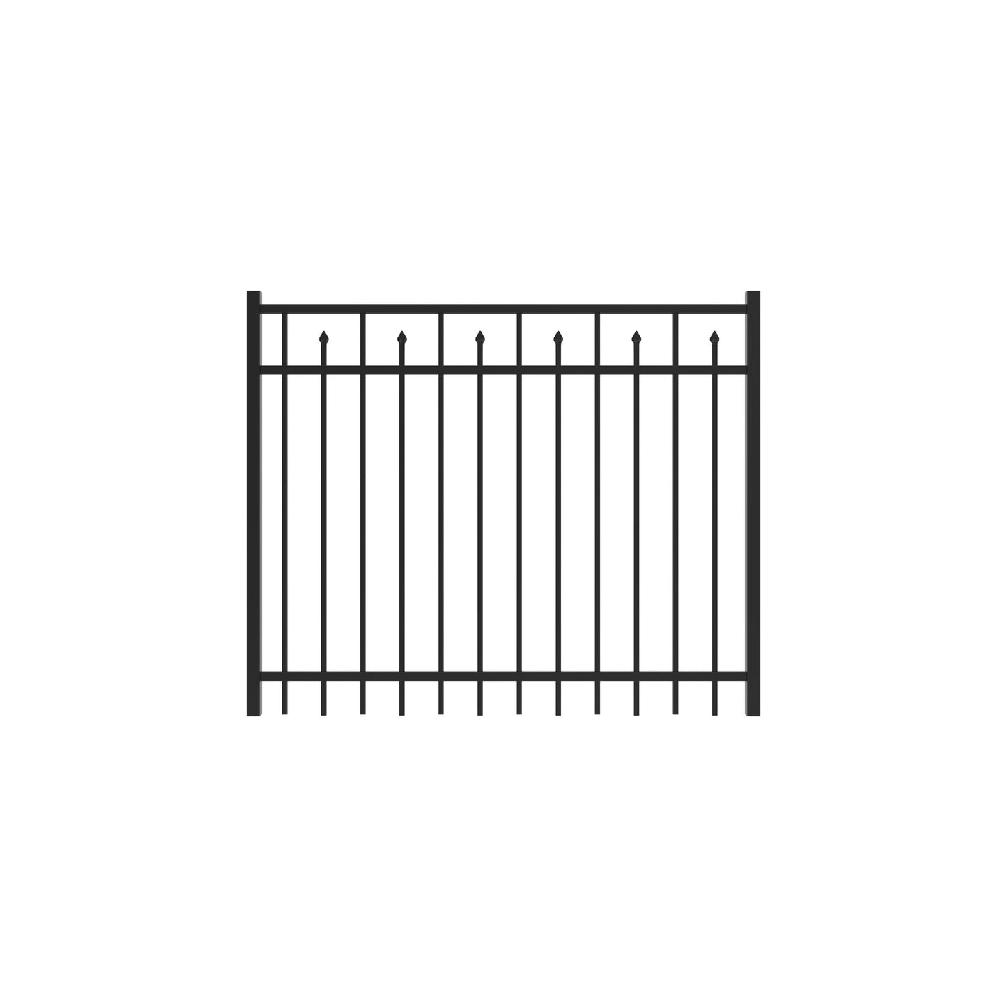 Amethyst Harbor Series - Straight Gate - 4' x 5'-Aluminum Fence Gates-ActiveYards-Black-FenceCenter