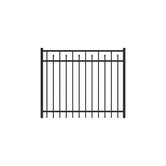 Amethyst Harbor Series - Straight Gate - 4' x 5'-Aluminum Fence Gates-ActiveYards-Black-FenceCenter
