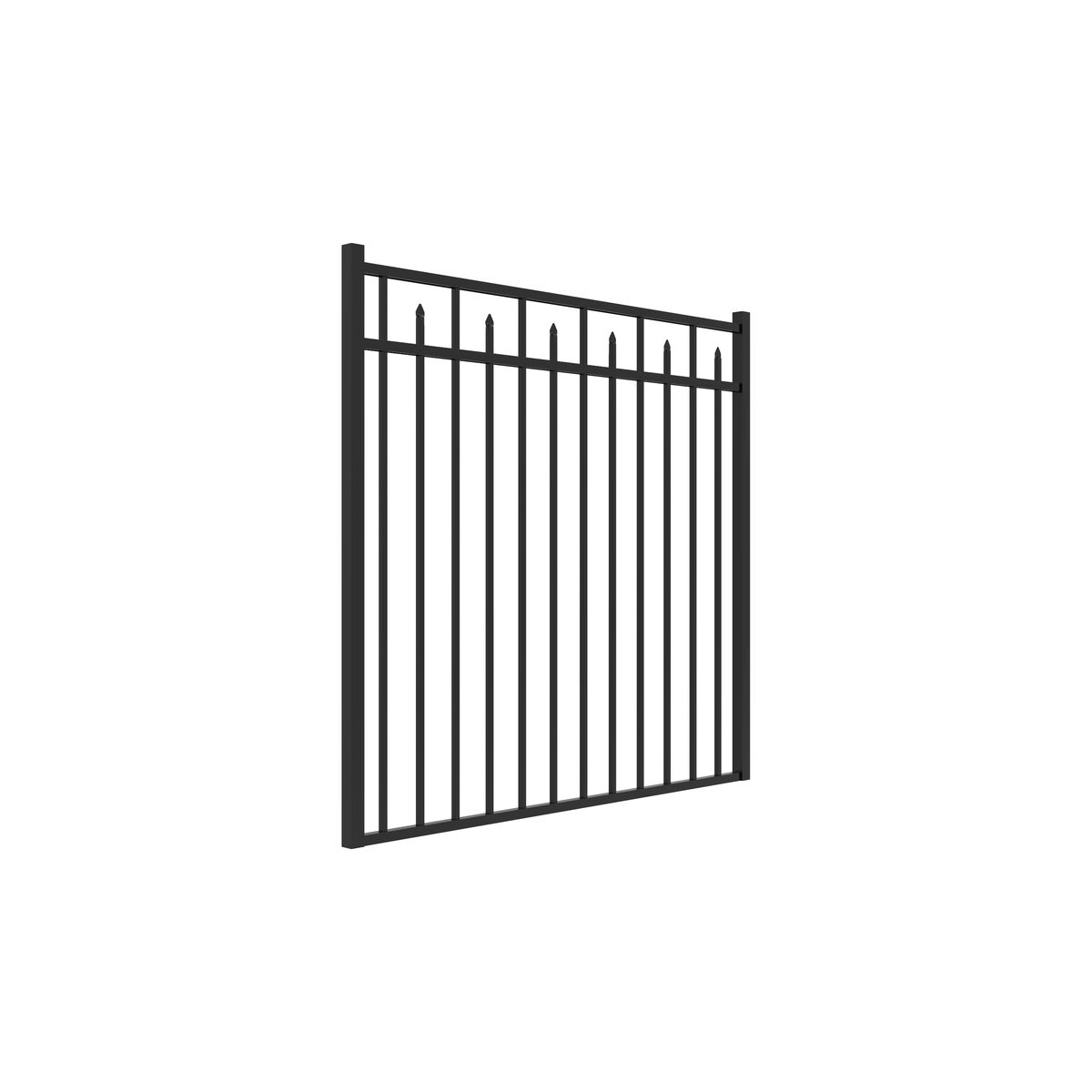 Amethyst Harbor Series - Straight Gate - 4½' x 5'-Aluminum Fence Gates-ActiveYards-Black-FenceCenter