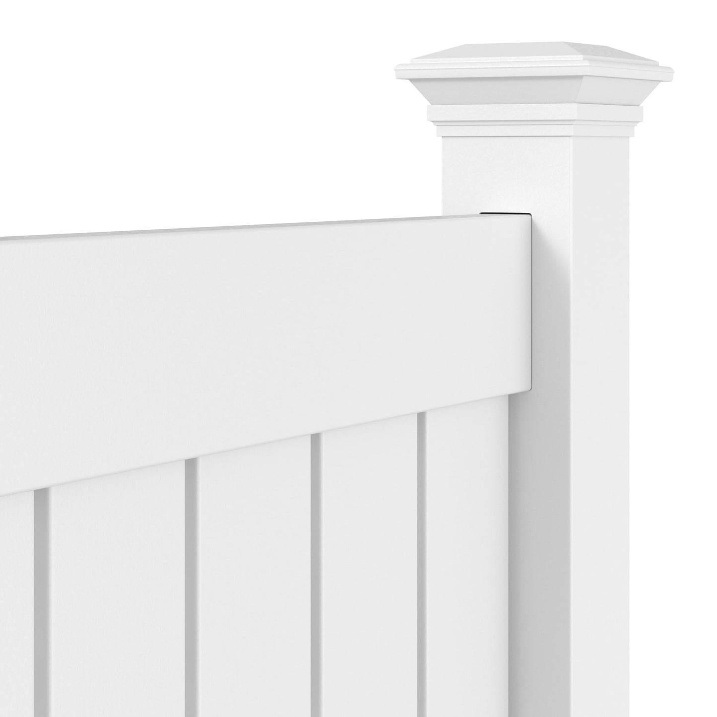 Tupelo Haven Series - Fence Panel - 6' x 8'-Vinyl Fence Panels-ActiveYards-White-FenceCenter