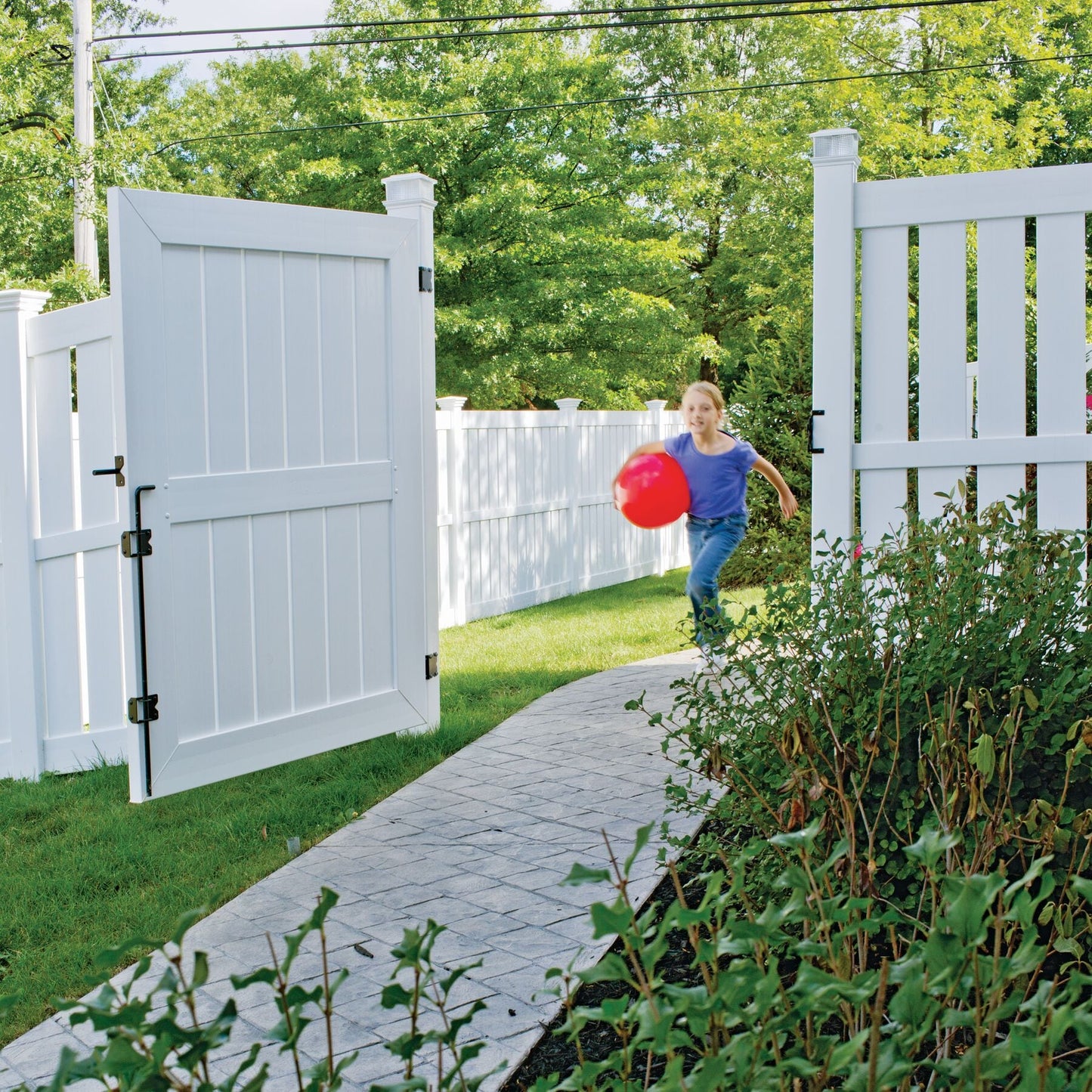 Tupelo Haven Series - Walk Gate - 6' x 49.5"-Vinyl Fence Gates-ActiveYards-White-FenceCenter