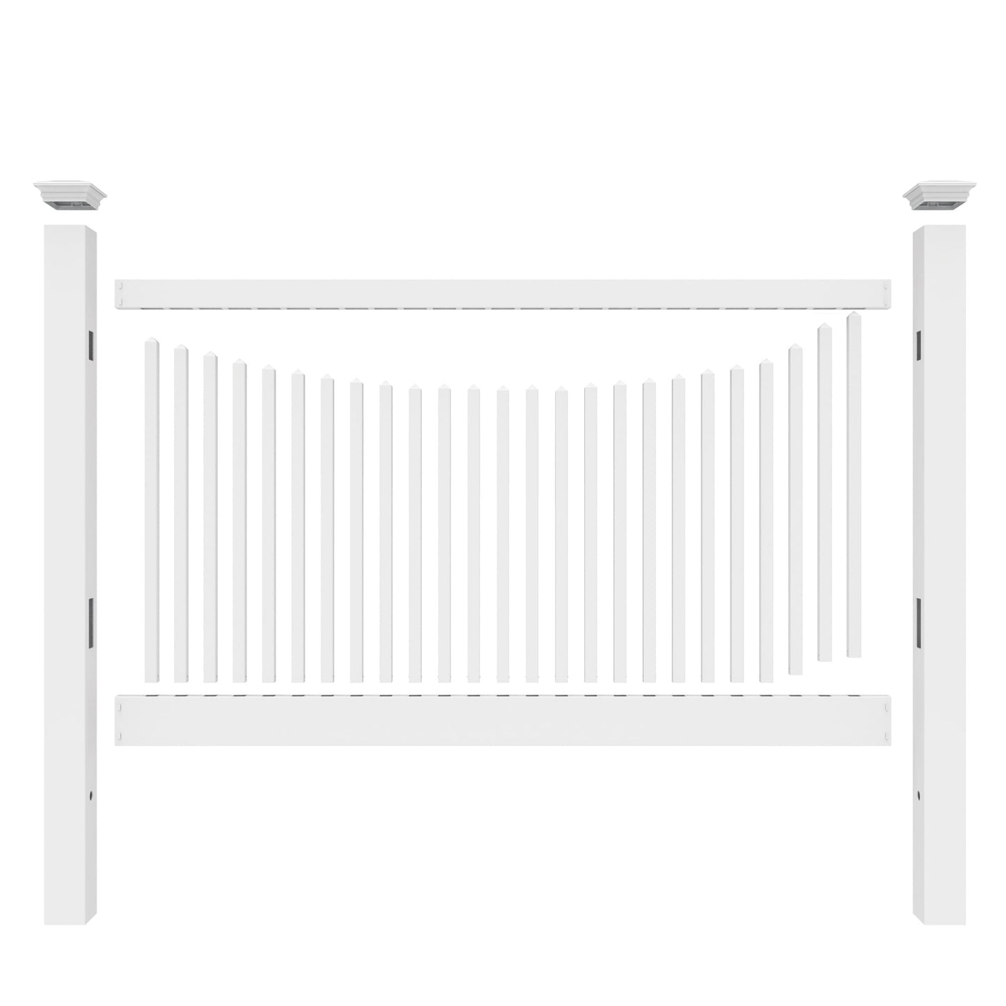 Chestnut Haven Series - Fence Panel - 4' x 8'-Vinyl Fence Panels-ActiveYards-White-FenceCenter