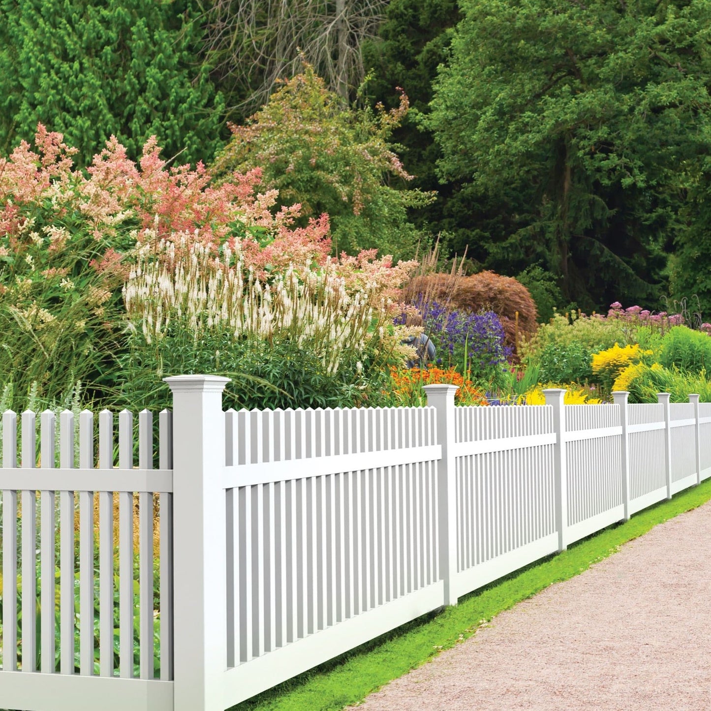 Chestnut Haven Series - Fence Panel - 4' x 8'-Vinyl Fence Panels-ActiveYards-White-FenceCenter