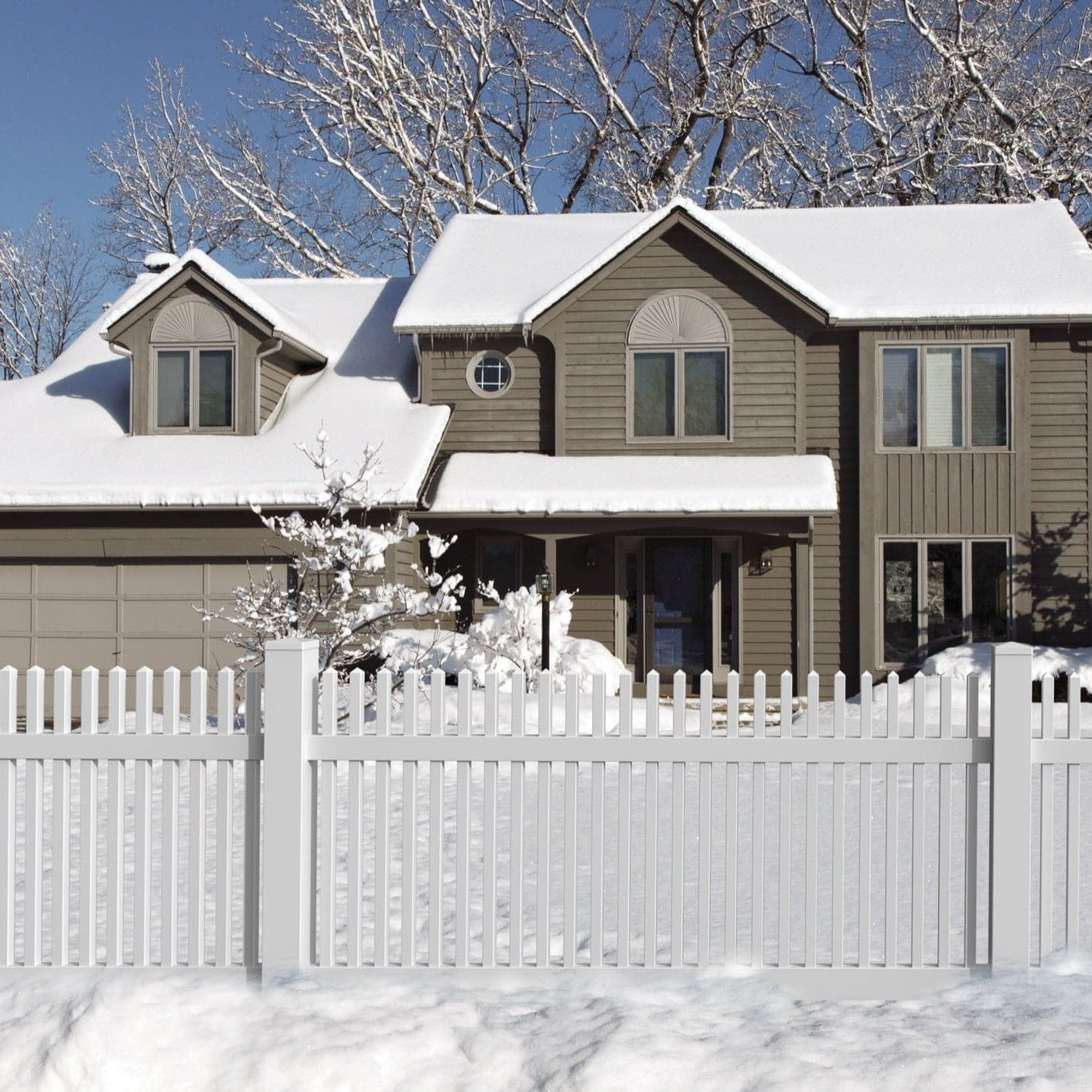 Chestnut Haven Series - Fence Panel - 4' x 8'-Vinyl Fence Panels-ActiveYards-White-FenceCenter