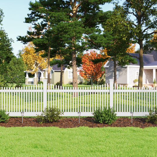 Chestnut Scallop Haven Series - Fence Panel - 4' x 8'-Vinyl Fence Panels-ActiveYards-White-FenceCenter