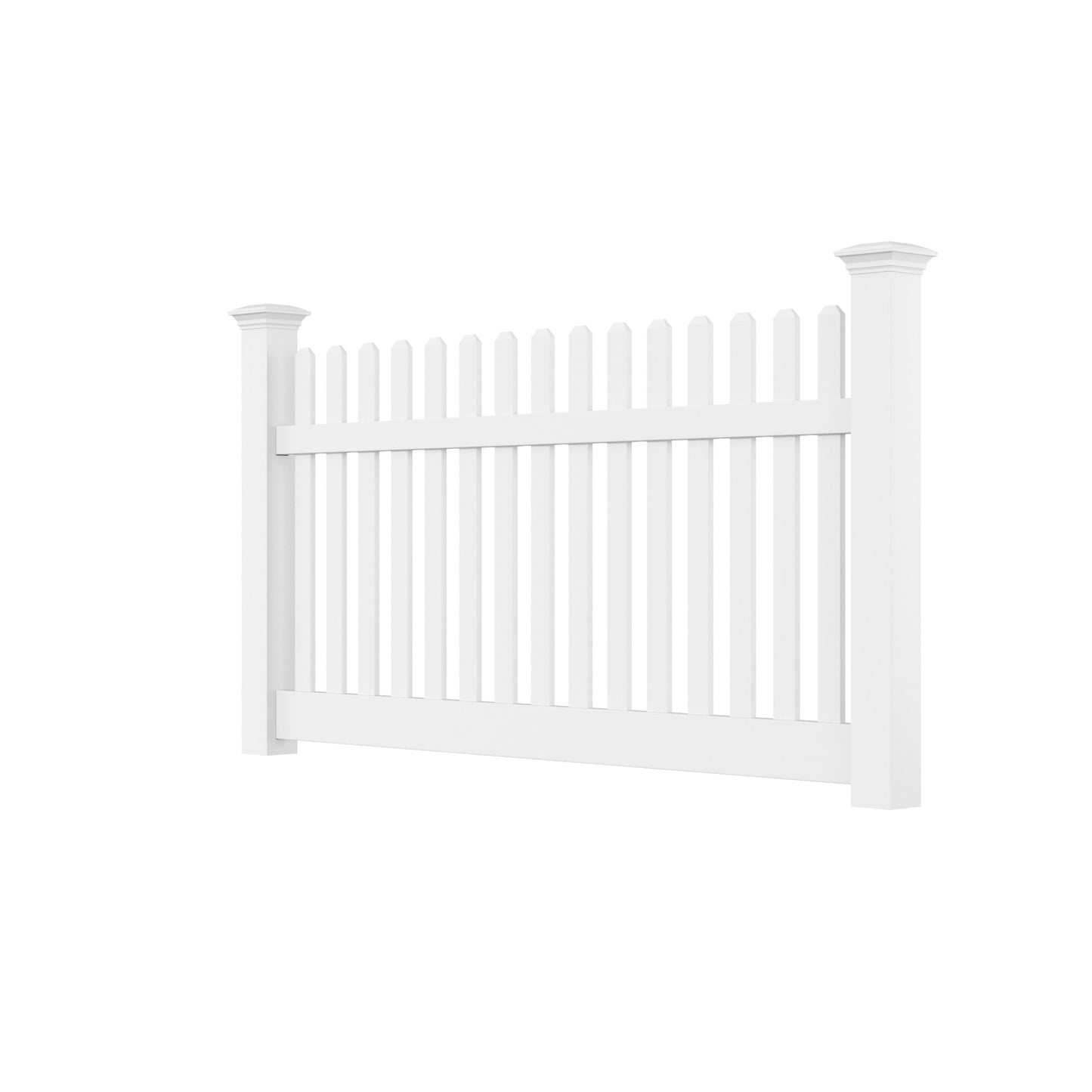 Silverbell Haven Series - Fence Panel - 4' x 8'-Vinyl Fence Panels-ActiveYards-White-FenceCenter