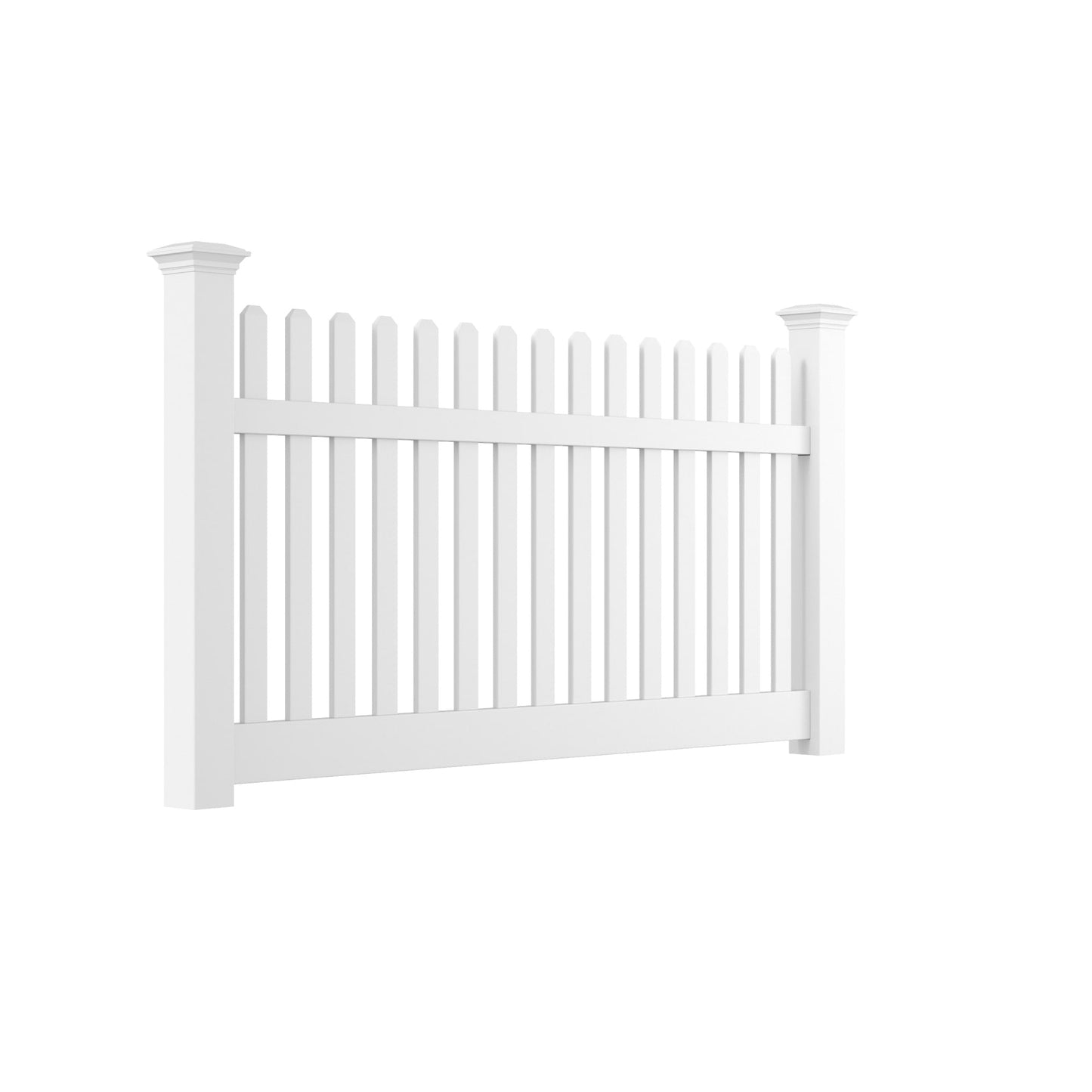 Silverbell Haven Series - Fence Panel - 4' x 8'-Vinyl Fence Panels-ActiveYards-White-FenceCenter