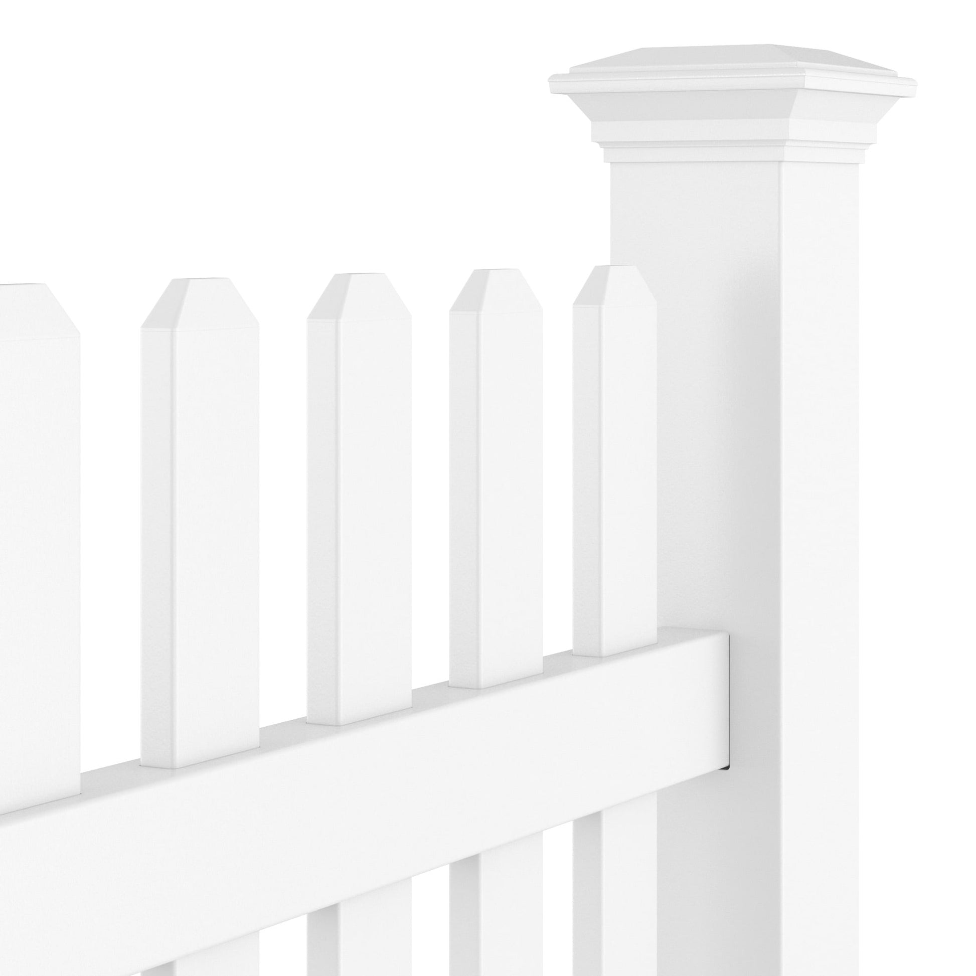 Silverbell Haven Series - Fence Panel - 4' x 8'-Vinyl Fence Panels-ActiveYards-White-FenceCenter