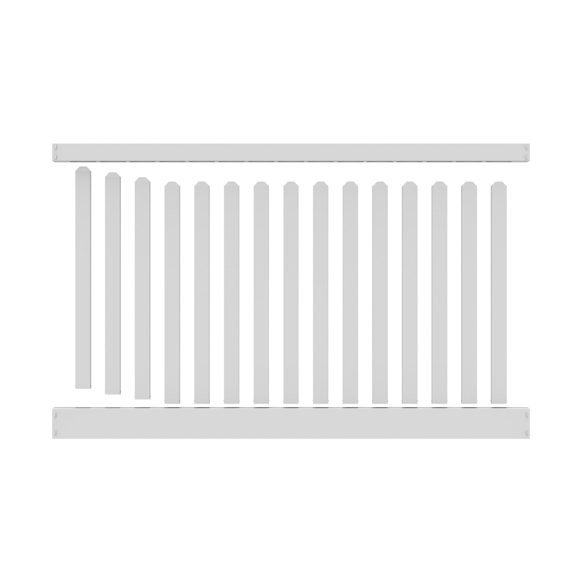 Silverbell Haven Series - Fence Panel - 4' x 8'-Vinyl Fence Panels-ActiveYards-White-FenceCenter