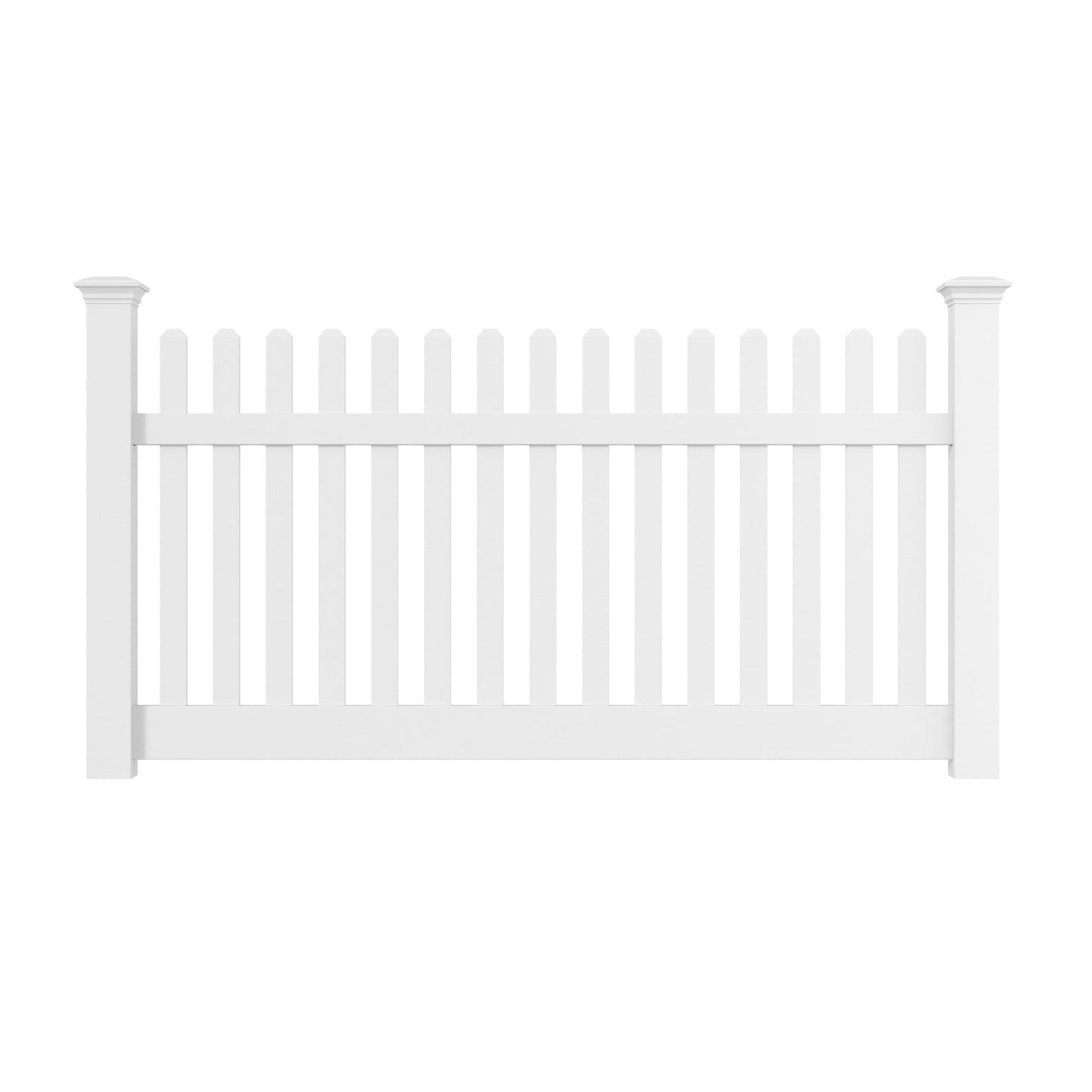 Silverbell Haven Series - Fence Panel - 4' x 8'-Vinyl Fence Panels-ActiveYards-White-FenceCenter