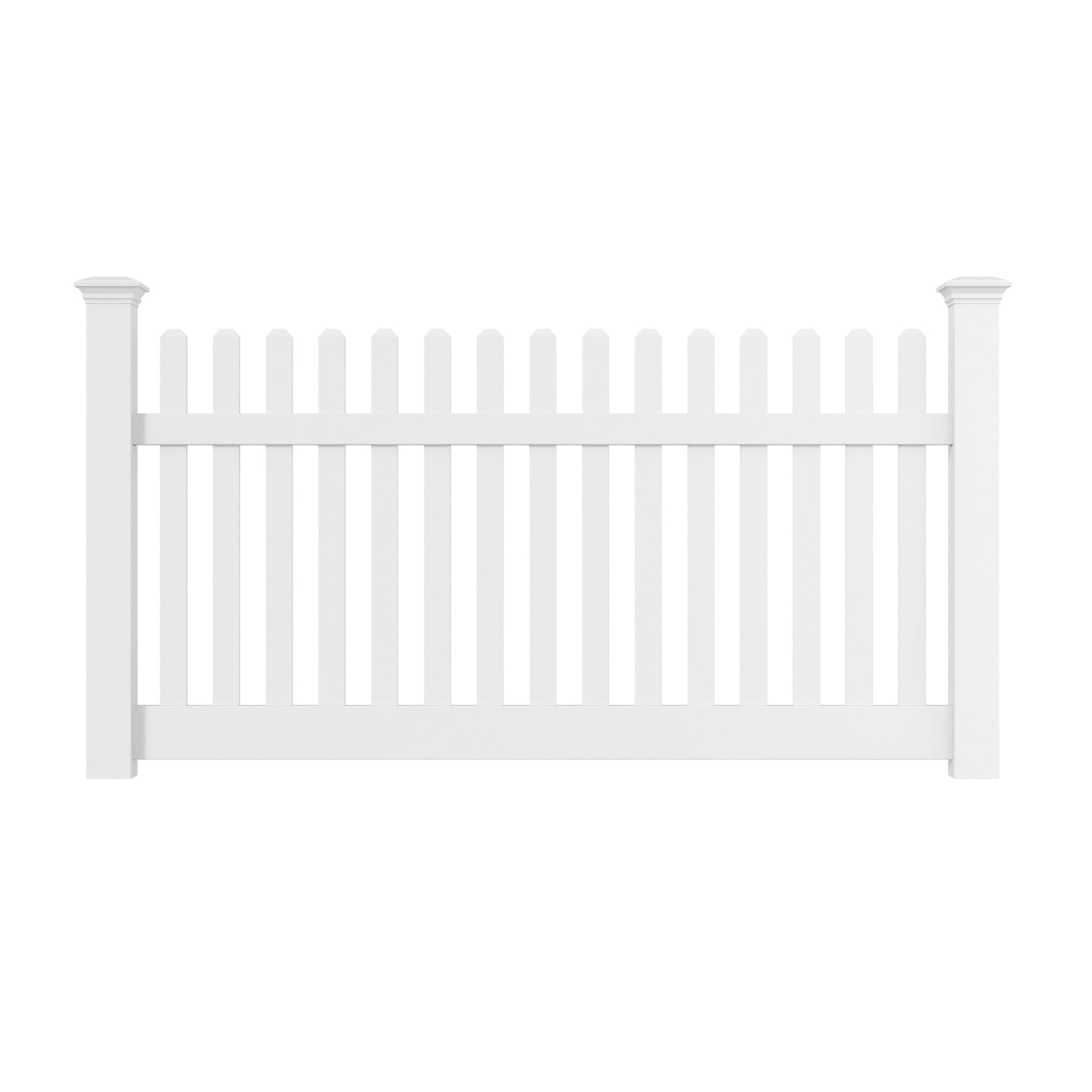 Silverbell Haven Series - Fence Panel - 4' x 8'-Vinyl Fence Panels-ActiveYards-White-FenceCenter