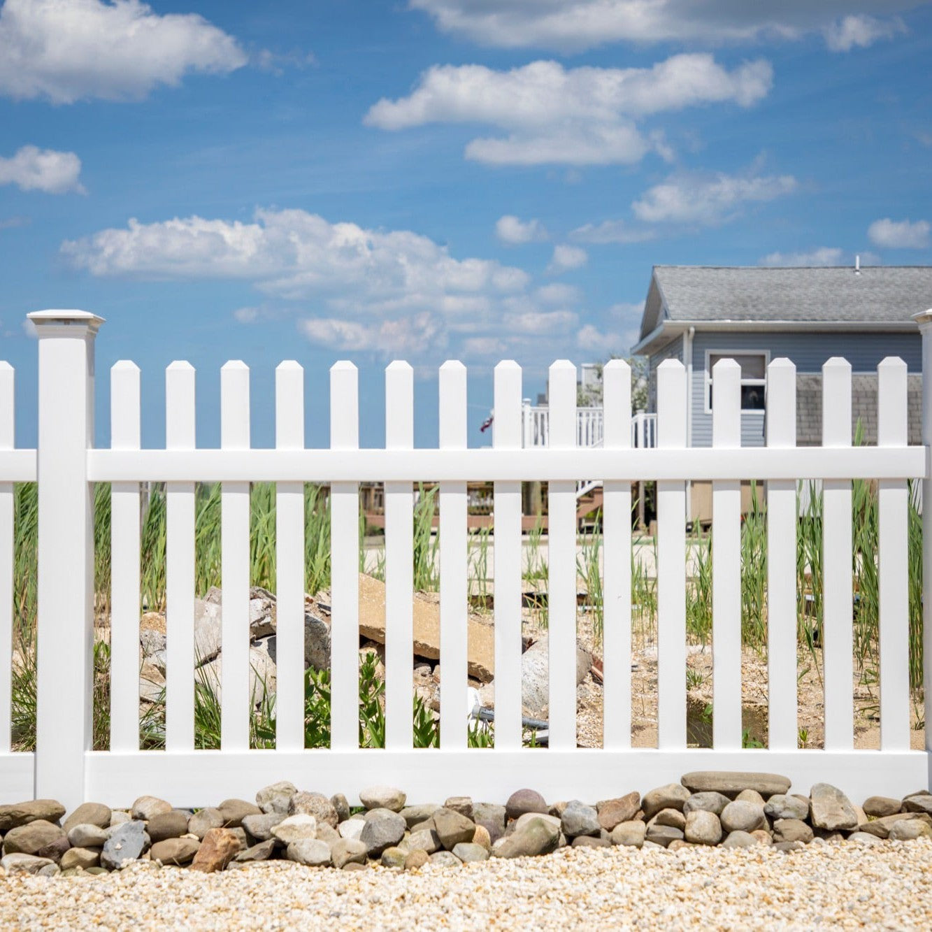 Silverbell Haven Series - Fence Panel - 4' x 8'-Vinyl Fence Panels-ActiveYards-White-FenceCenter