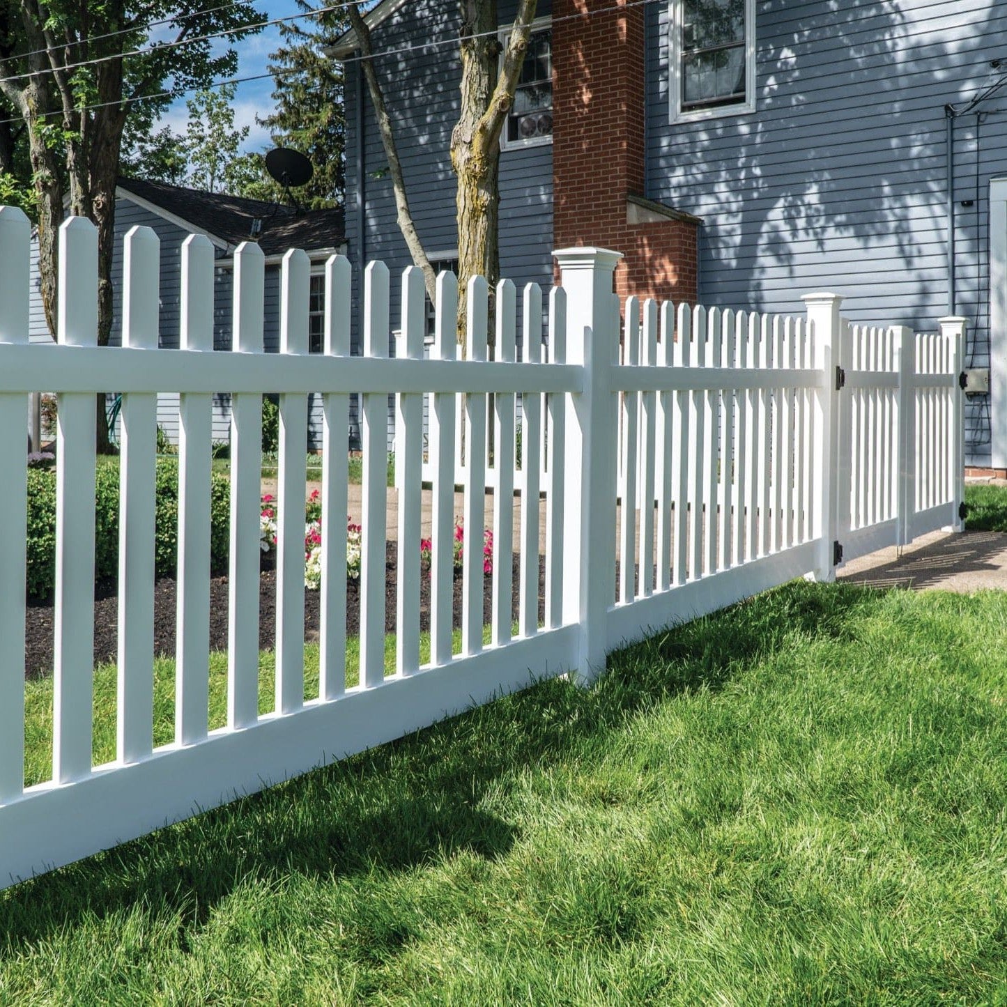 Silverbell Haven Series - Fence Panel - 4' x 8'-Vinyl Fence Panels-ActiveYards-White-FenceCenter