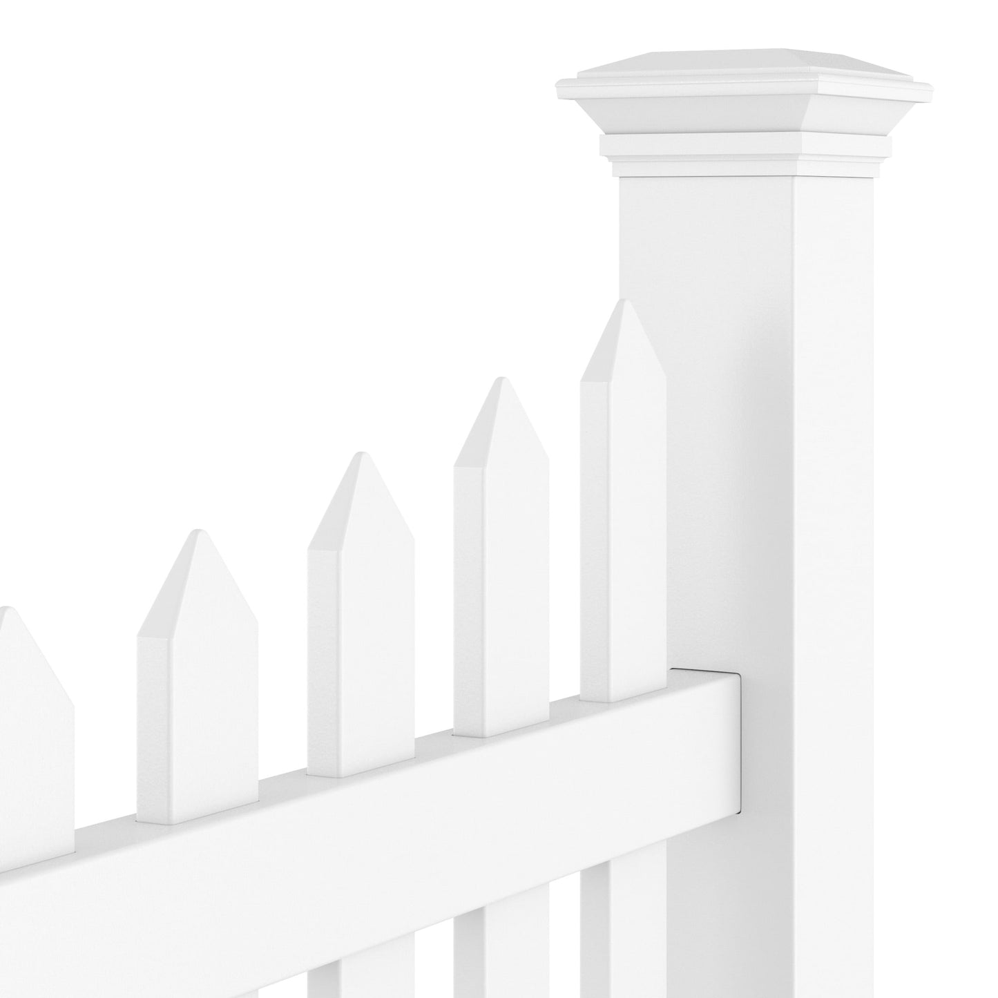 Primrose Scallop Haven Series - Fence Panel - 4' x 8'-Vinyl Fence Panels-ActiveYards-White-FenceCenter