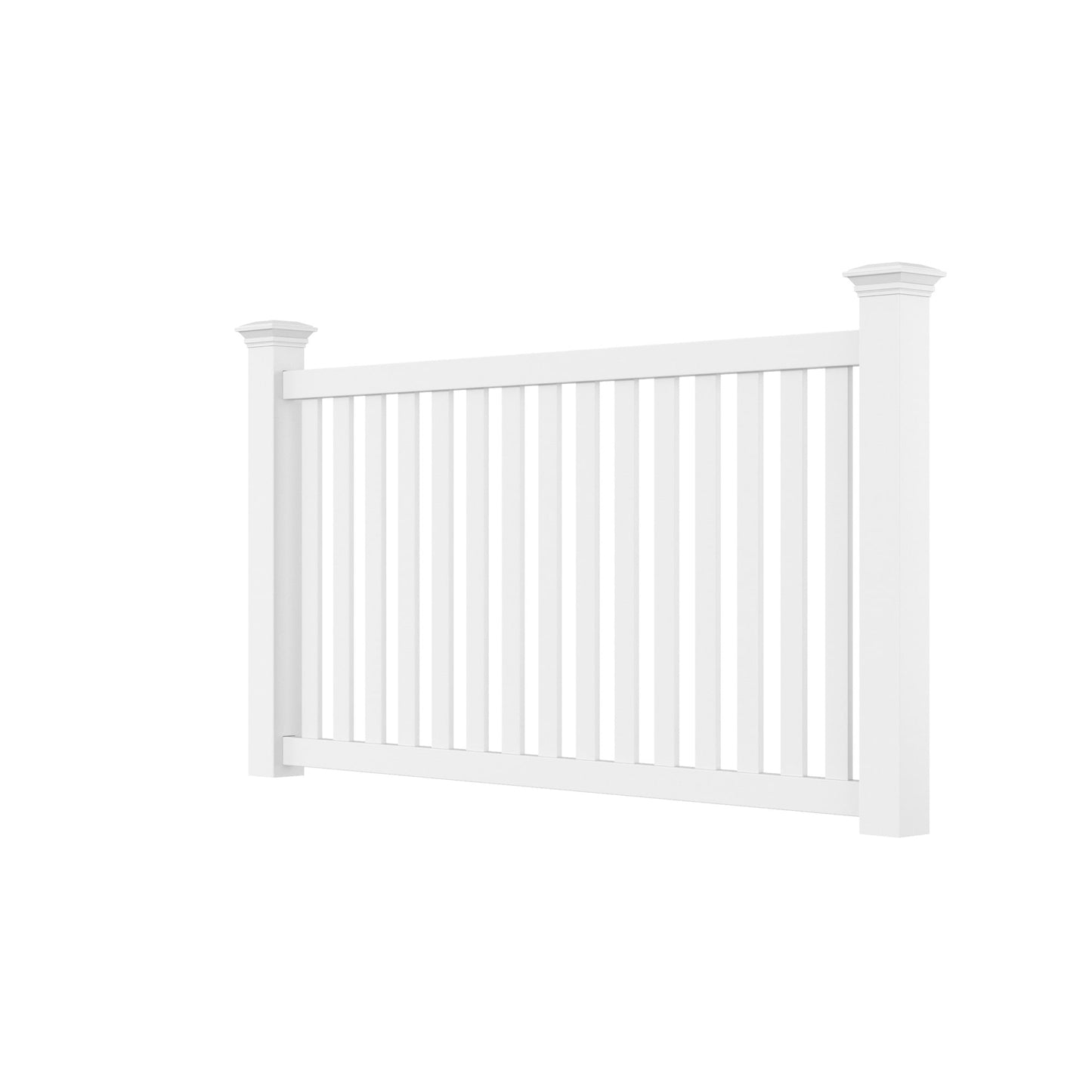 Greenbrier Haven Series - Fence Panel - 4' x 8'-Vinyl Fence Panels-ActiveYards-White-FenceCenter