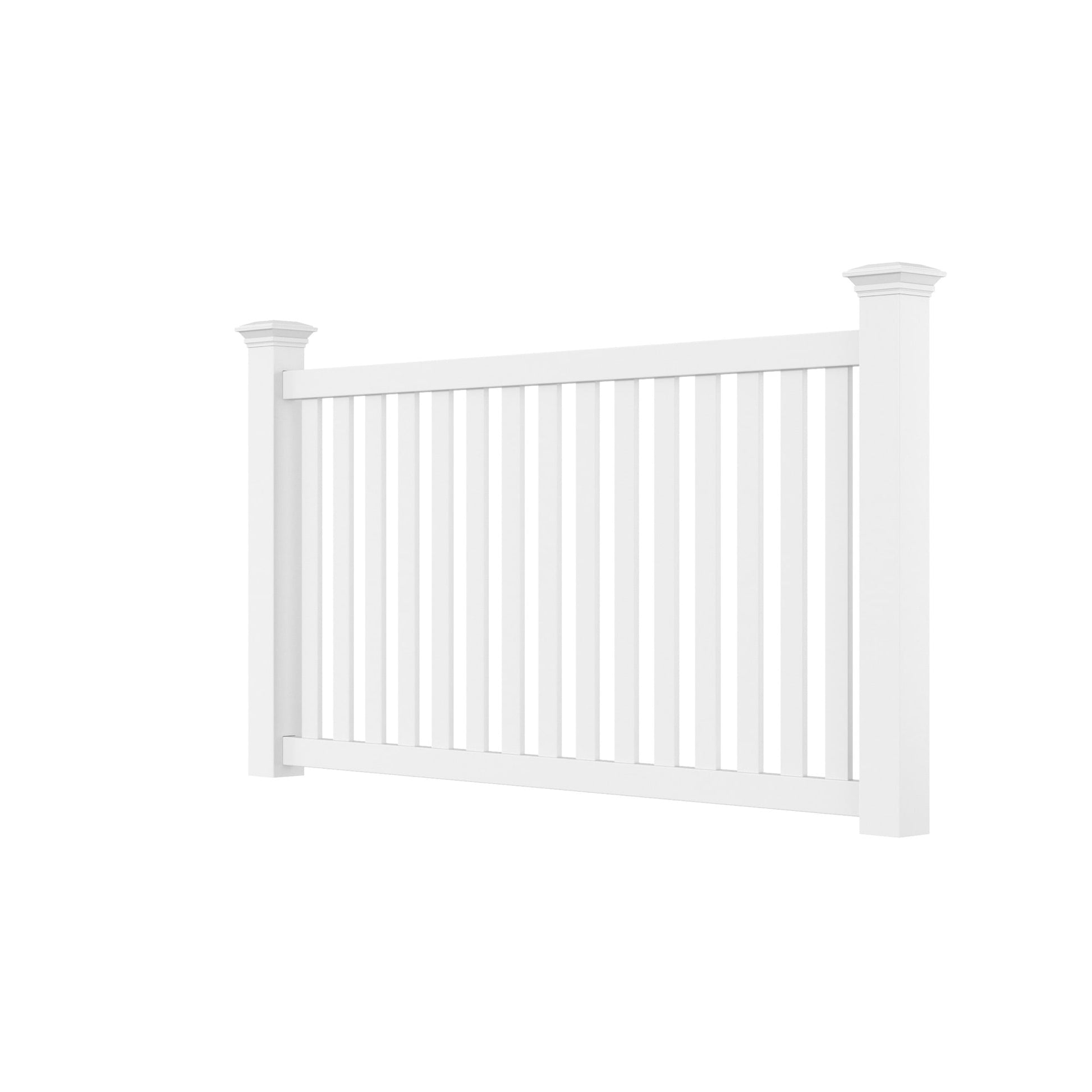 Greenbrier Haven Series - Fence Panel - 4' x 8'-Vinyl Fence Panels-ActiveYards-White-FenceCenter