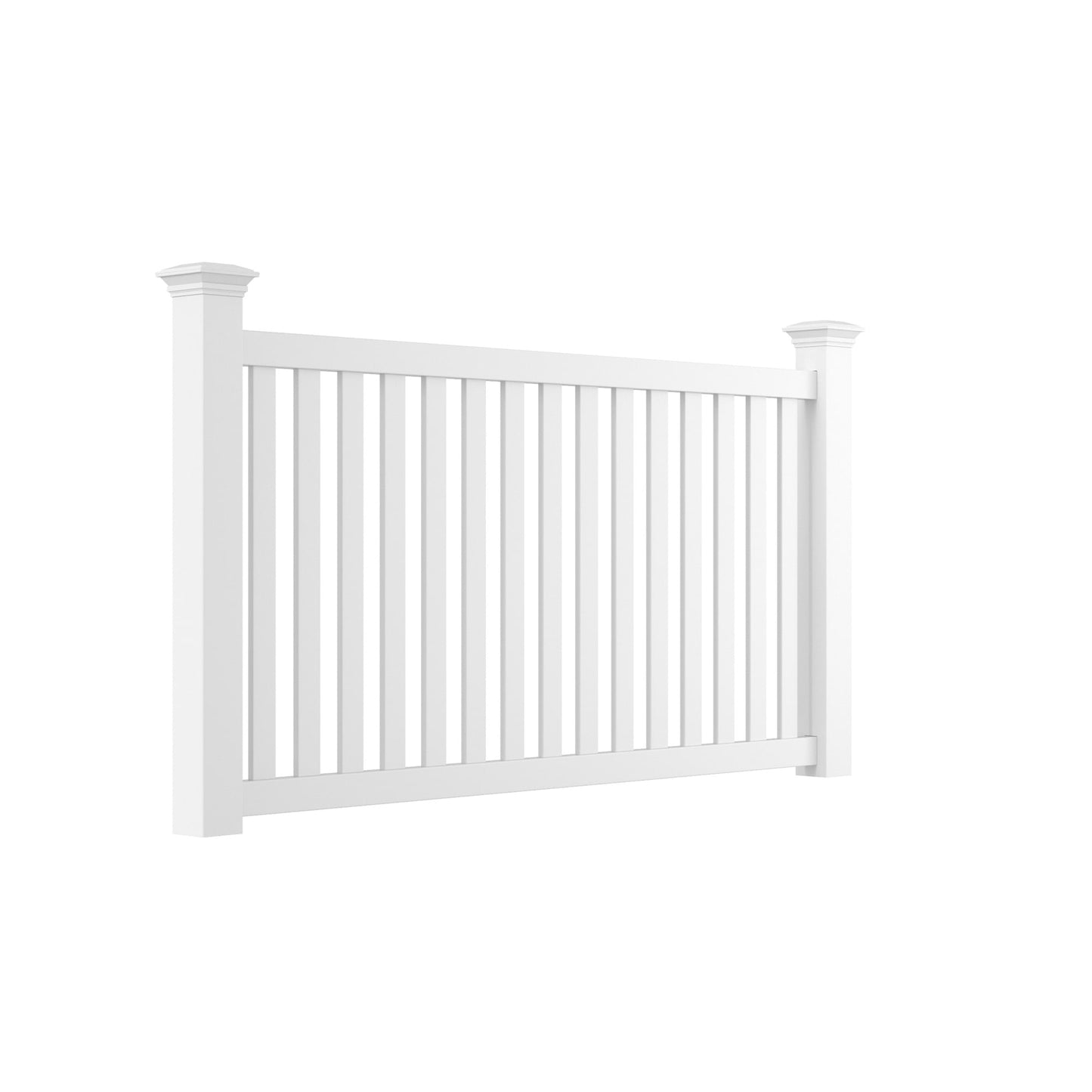 Greenbrier Haven Series - Fence Panel - 4' x 8'-Vinyl Fence Panels-ActiveYards-White-FenceCenter