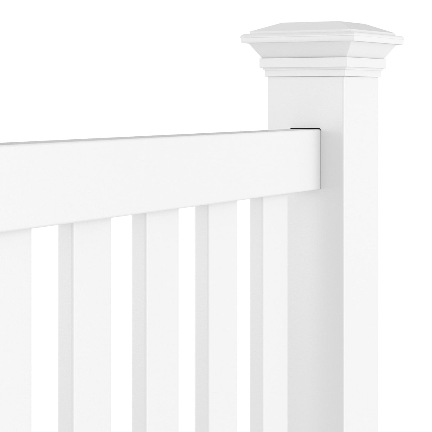 Greenbrier Haven Series - Fence Panel - 4' x 8'-Vinyl Fence Panels-ActiveYards-White-FenceCenter