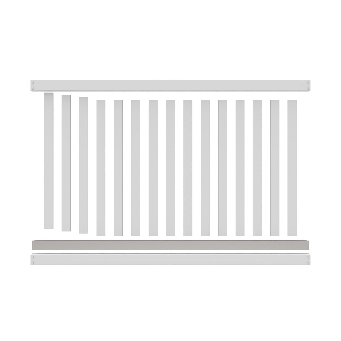 Greenbrier Haven Series - Fence Panel - 4' x 8'-Vinyl Fence Panels-ActiveYards-White-FenceCenter