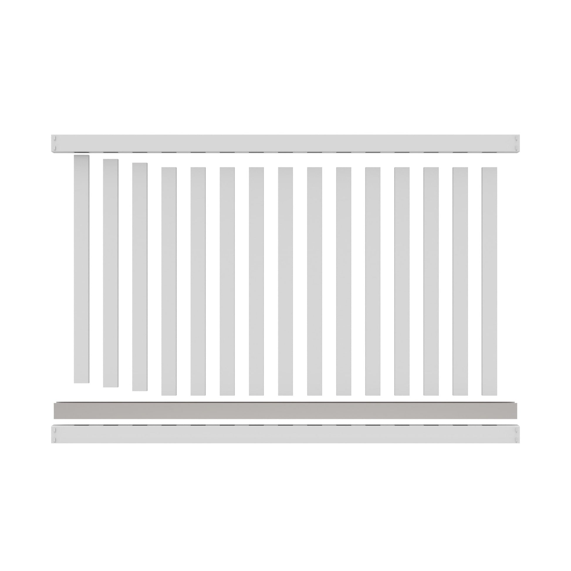 Greenbrier Haven Series - Fence Panel - 4' x 8'-Vinyl Fence Panels-ActiveYards-White-FenceCenter