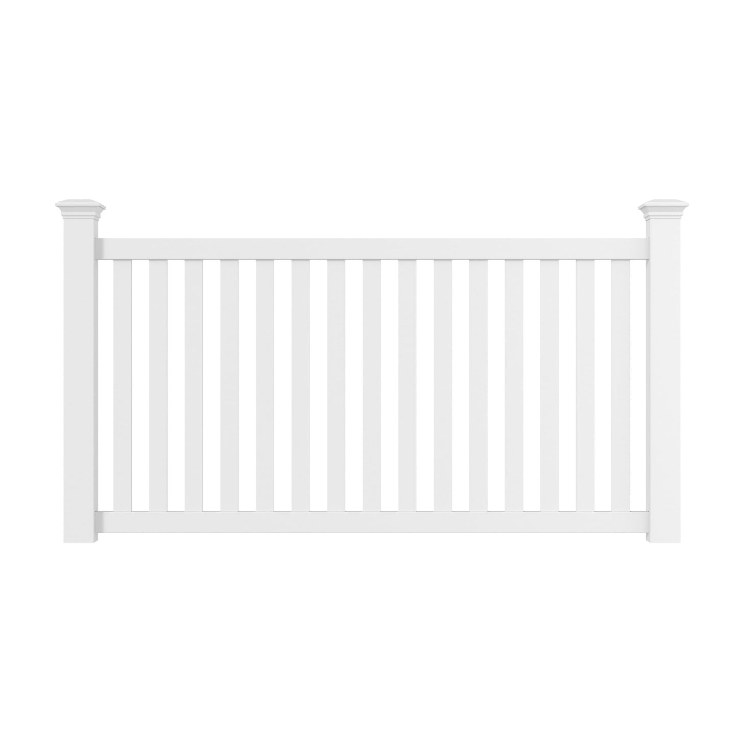 Greenbrier Haven Series - Fence Panel - 4' x 8'-Vinyl Fence Panels-ActiveYards-White-FenceCenter