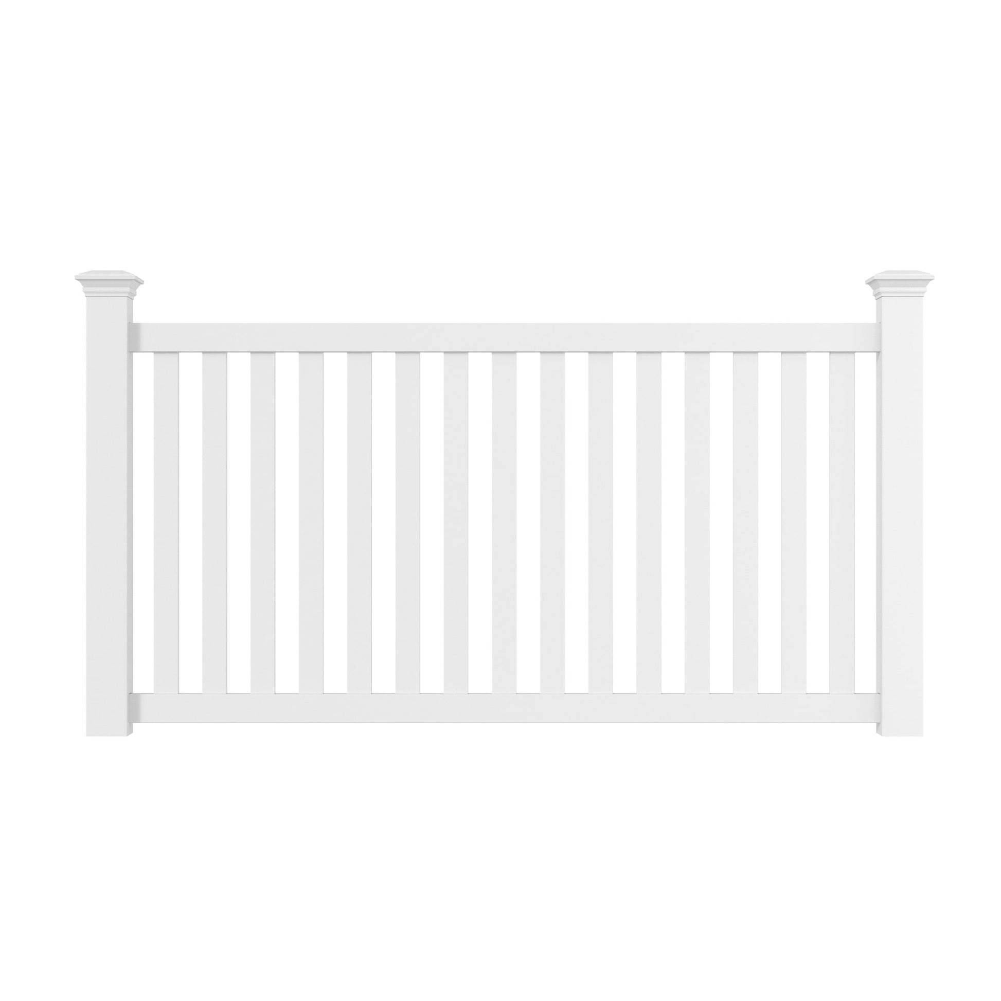 Greenbrier Haven Series - Fence Panel - 4' x 8'-Vinyl Fence Panels-ActiveYards-White-FenceCenter