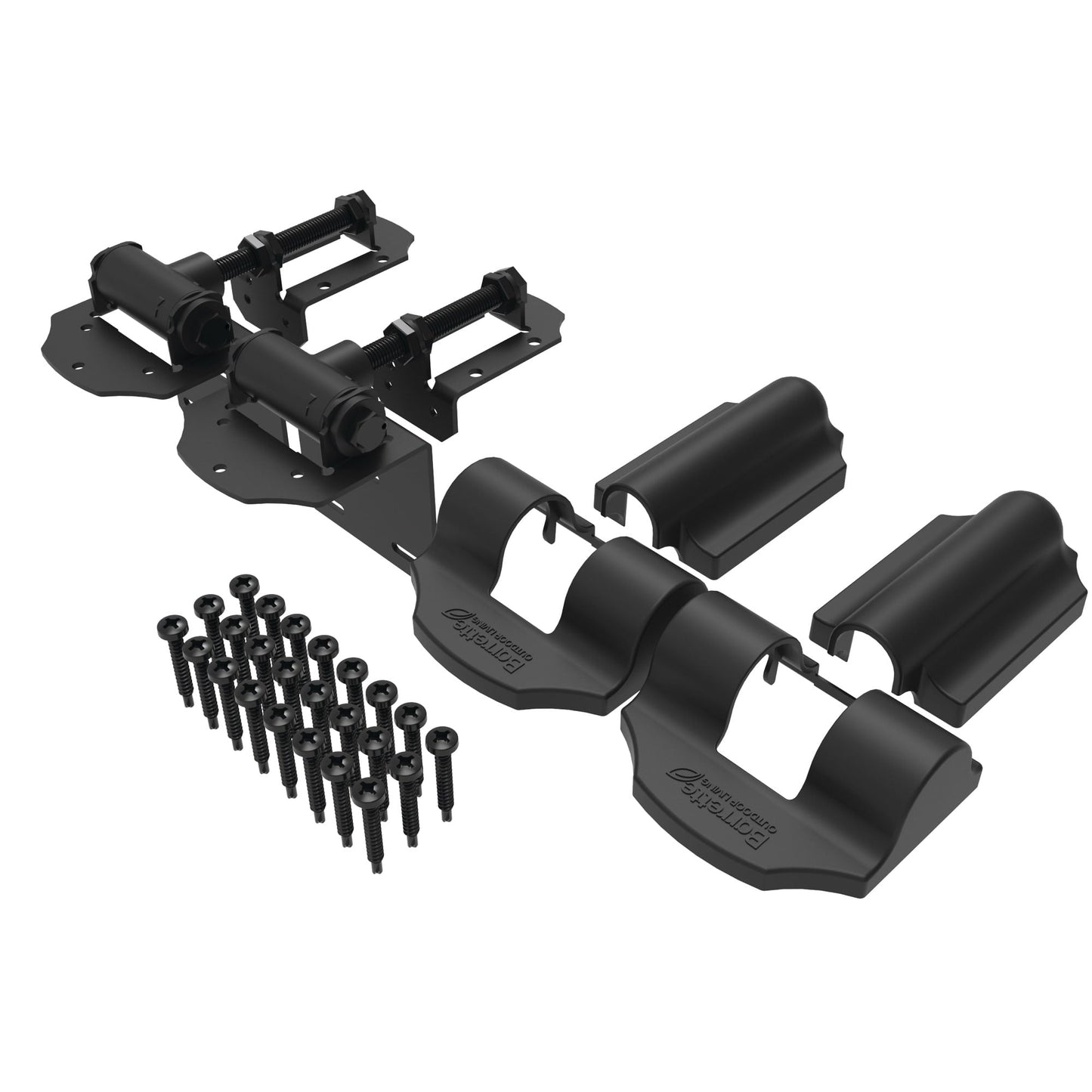 Contemporary Wrap Hinge - Heavy Duty-Hinges-BOL Hardware-Black-8-FenceCenter
