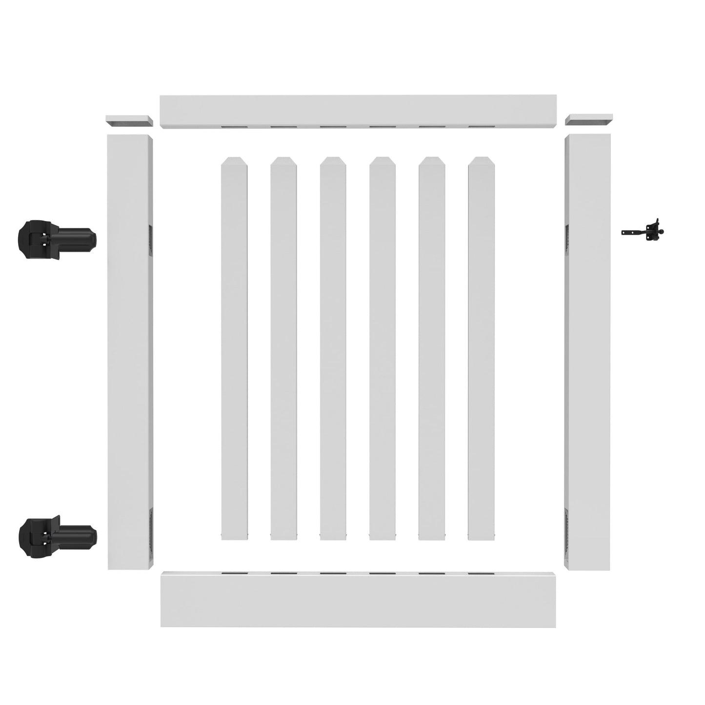 Silverbell Haven Series - Walk Gate - 4' x 46"-Vinyl Fence Gates-ActiveYards-White-FenceCenter