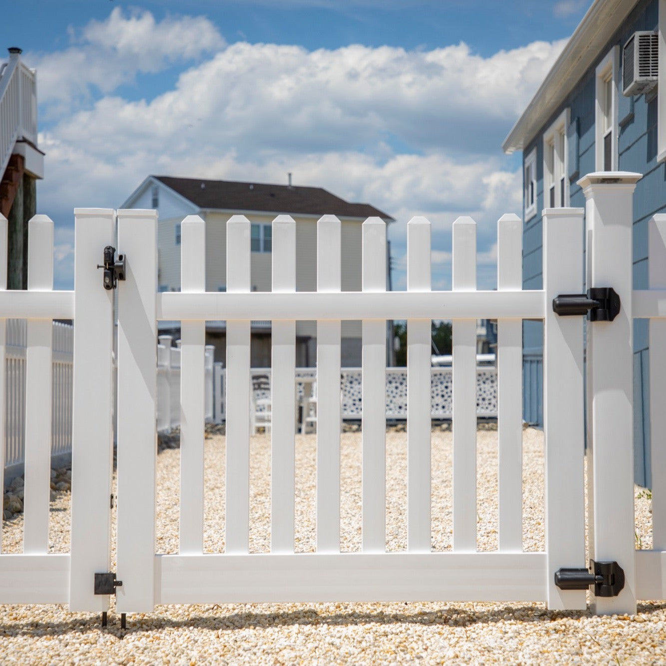 Silverbell Haven Series - Drive Gate - 4' x 58"-Vinyl Fence Gates-ActiveYards-White-FenceCenter