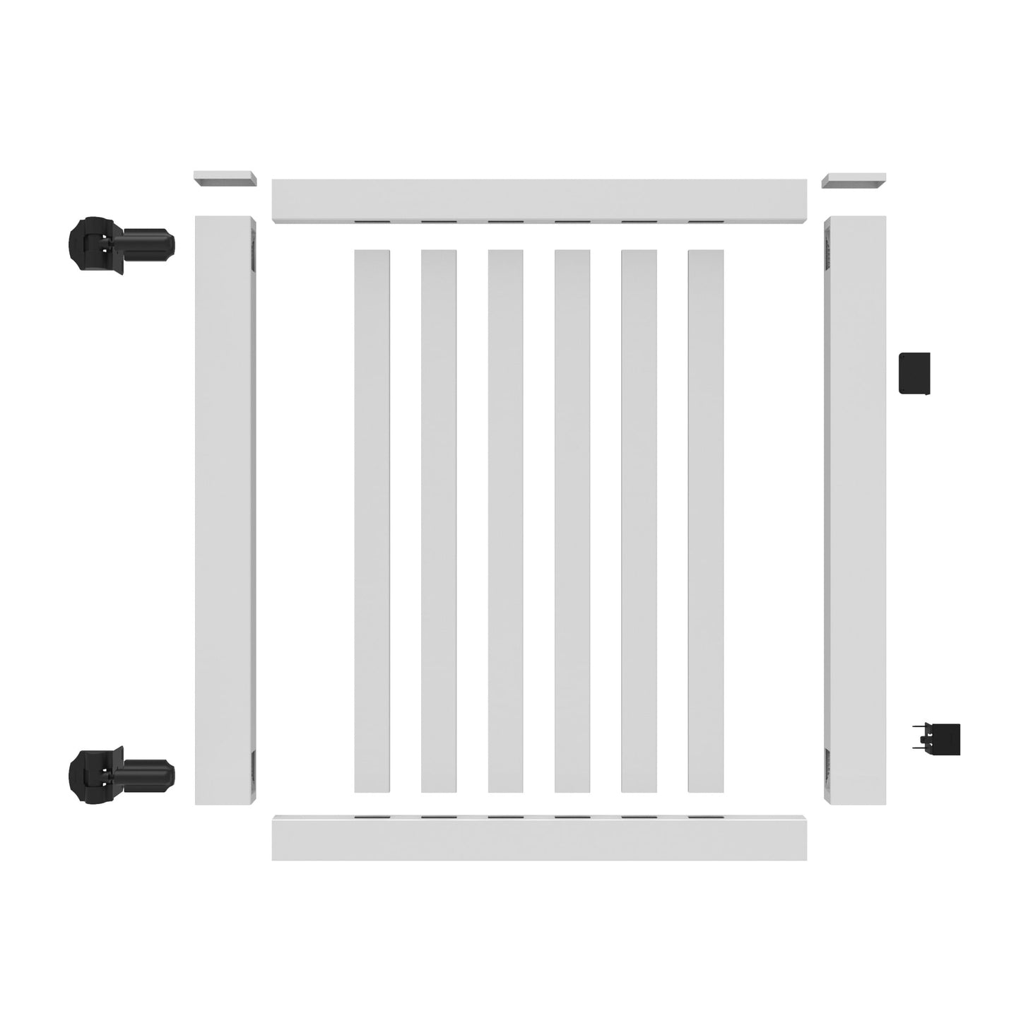 Greenbrier Haven Series - Walk Gate - 4' x 46"-Vinyl Fence Gates-ActiveYards-White-FenceCenter