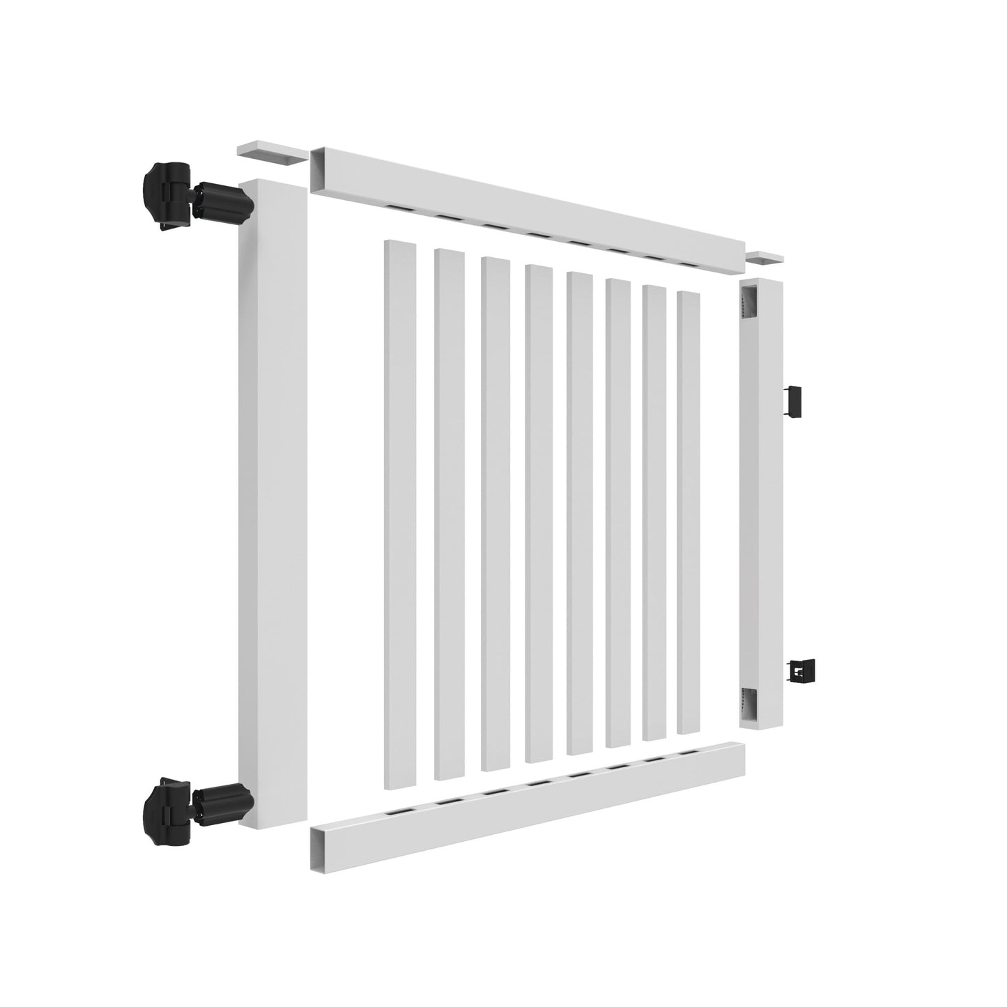Greenbrier Haven Series - Drive Gate - 4' x 58"-Vinyl Fence Gates-ActiveYards-White-FenceCenter
