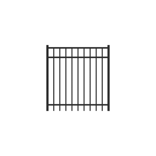 Granite Home Series - Straight Gate - 4' x 4'-Aluminum Fence Gates-ActiveYards-Black-FenceCenter