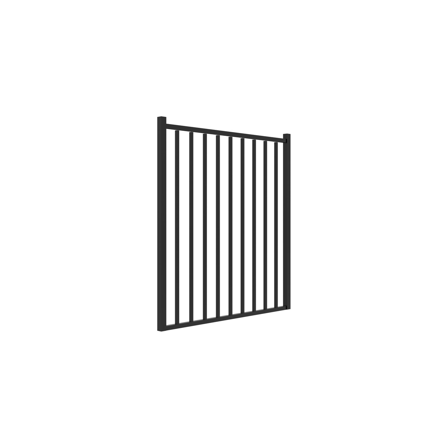 Bedrock Home Series - Straight Gate - 4' x 4'-Aluminum Fence Gates-ActiveYards-Black-FenceCenter