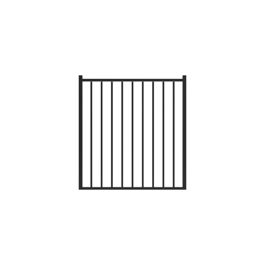 Bedrock Home Series - Straight Gate - 4' x 3'-Aluminum Fence Gates-ActiveYards-Black-FenceCenter